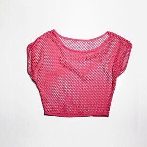 Pink fishnet croptop BEACHY girLY